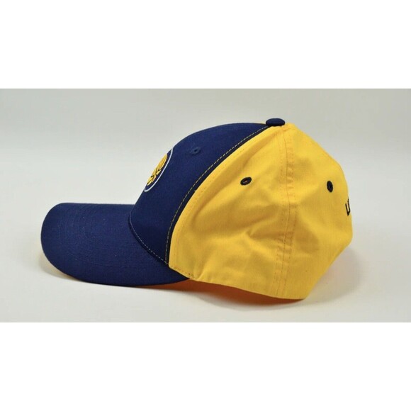 Main Gate Indiana Pacers Lucas Oil Blue & Gold Snapback Hat Cap - Picture 2 of 5